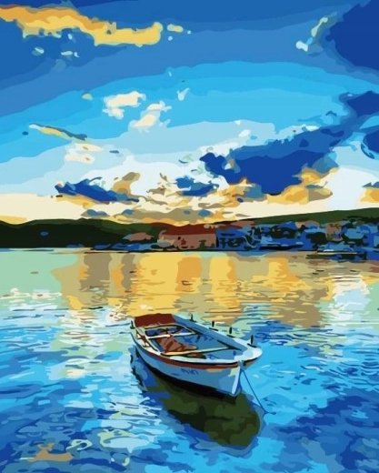 Teemantmaal Merelaev 30 × 40 cm