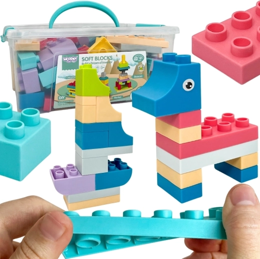 Woopie pehmed klotsid – komplekt 99 detailiga karbis