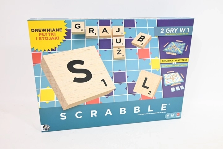 Scrabble puidust elementidega