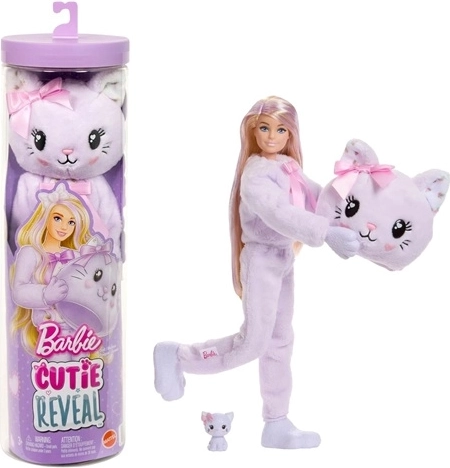 Barbie Cutie Reveal Magusad lipsukesed, lilla kassipoeg