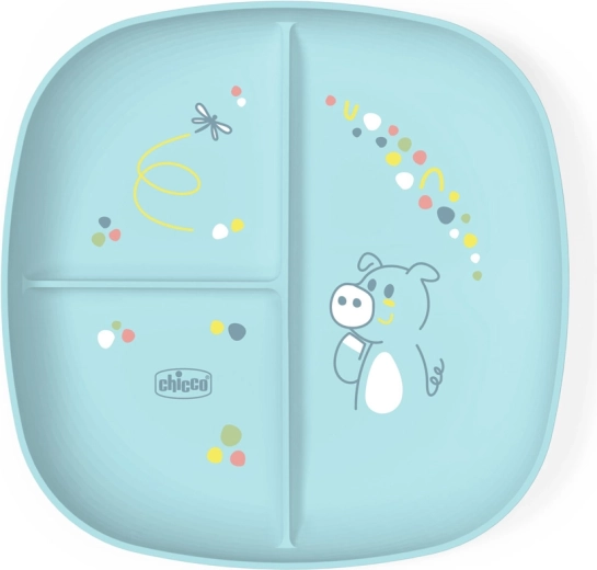 Chicco jaotatud taldrik sinine 12k+