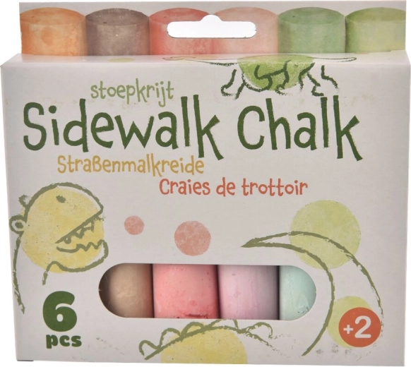 Värvilised tänavakriidid JUMBO 6 tk