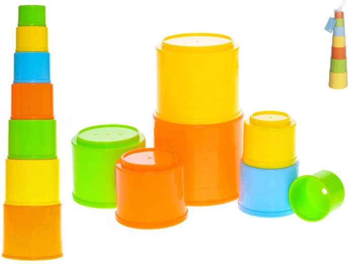 Stacking Colorful Cups – Pyramid for Children
