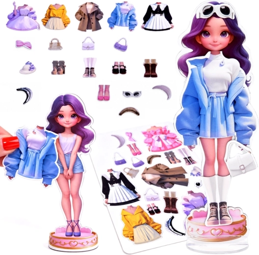 Magnetic Dressing Set Fashion Doll - 1 piece