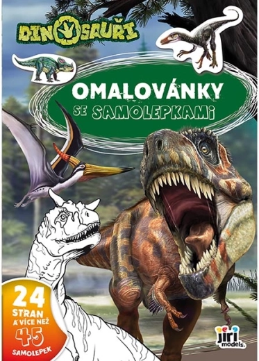 A4 värvimisraamat kleepsudega Dino