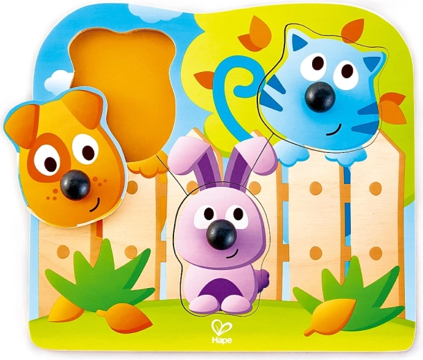 Peg Puzzle with Farm Animals
