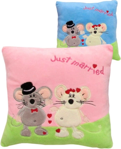 Plüüsist hiirepadjake Love Just Married 25 x 25 cm – 1 tk