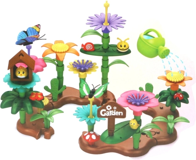 Creative building set Happy Garden with animals behind the fence (75 pieces)