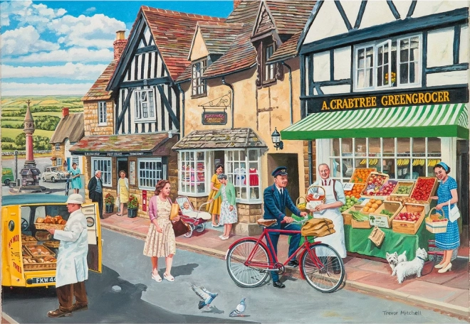 Puzzle GIBSONS Paneme koos – külakülastus, 40 tükki