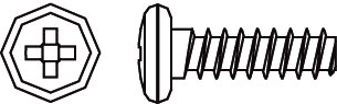 Isekeermestav ristpeakruvi 3 × 10 mm mudelitele Voltage, Major, Tiger ja Hoolk – 1 tk