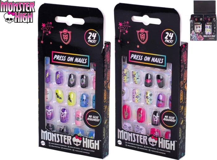 MONSTER HIGH laste kleebitavad küüned – 24 tk ilma liimita