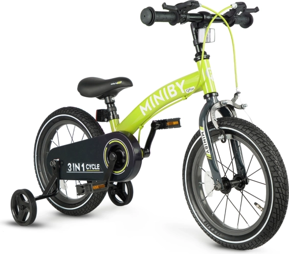 Qplay Miniby 3-in-1 kids’ bike 14" green