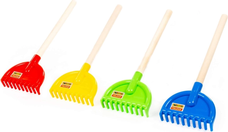 Children's rake with wooden handle - 1 piece
