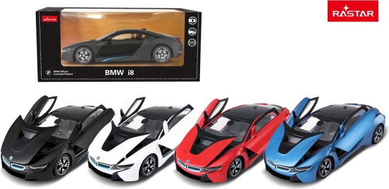 BMW i8 automudel Rastar 1:24 punane – 1 tk