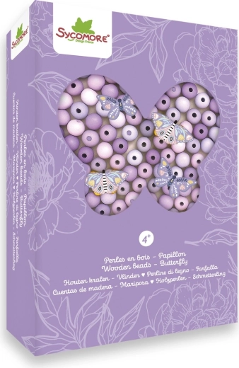 Wooden beads XS butterfly - 1 piece