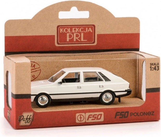 FSO Polonez auto mudel 1:43 – valge metallmudel