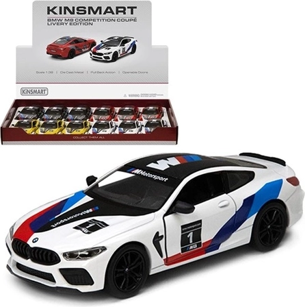 BMW M8 Competition Coupé kollektsioneeritav mudel kleebistega
