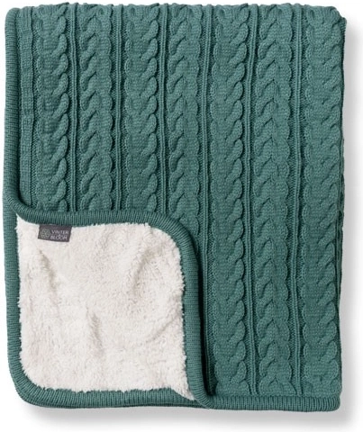 VINTER & BLOOM kahepoolselt kasutatav tekk Cuddly, misty green