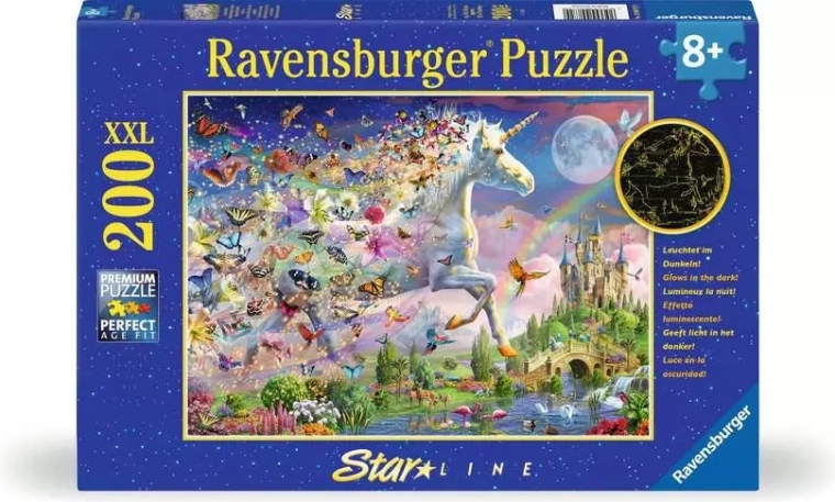 Ravensburger helendav pusle Liblika ükssarvik XXL 200 tükki