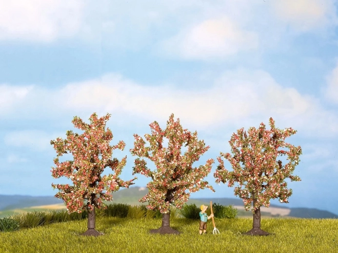 Noch flowering fruit trees (pink), set of 3