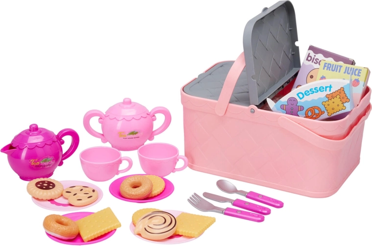 Piknikukorv tarvikutega, 24-osaline plastkomplekt