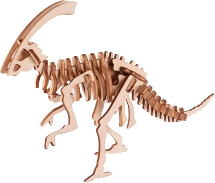 Puidust 3D pusle Parasaurolophus