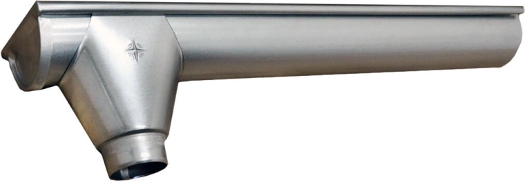 End gutter left and right 250 mm, 1 m, galvanized steel