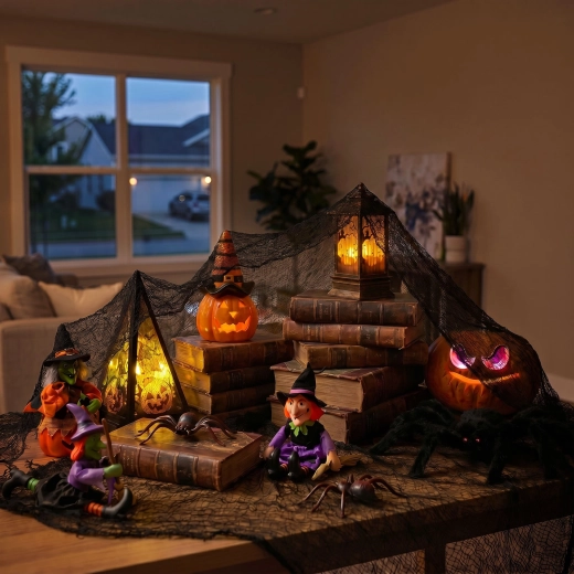 Black Textile Halloween Hanging Decoration