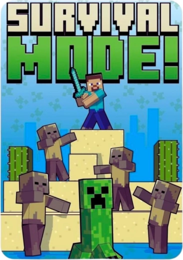 Fleece blanket Minecraft 100 × 140 cm - 1 piece