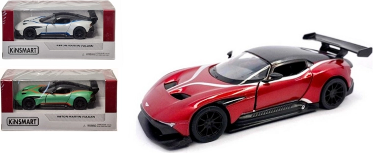 Kinsmart Aston Martin Vulcan 1:38 – metal die-cast car model with pull-back drive