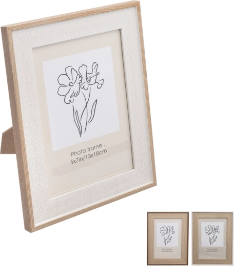 Wooden photo frame 18 × 23 cm (assorted 3 variants)