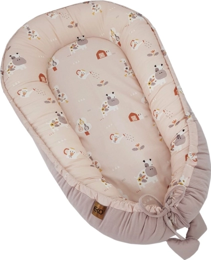 EKO beebipesa Velvet bees beige 90 × 60 cm