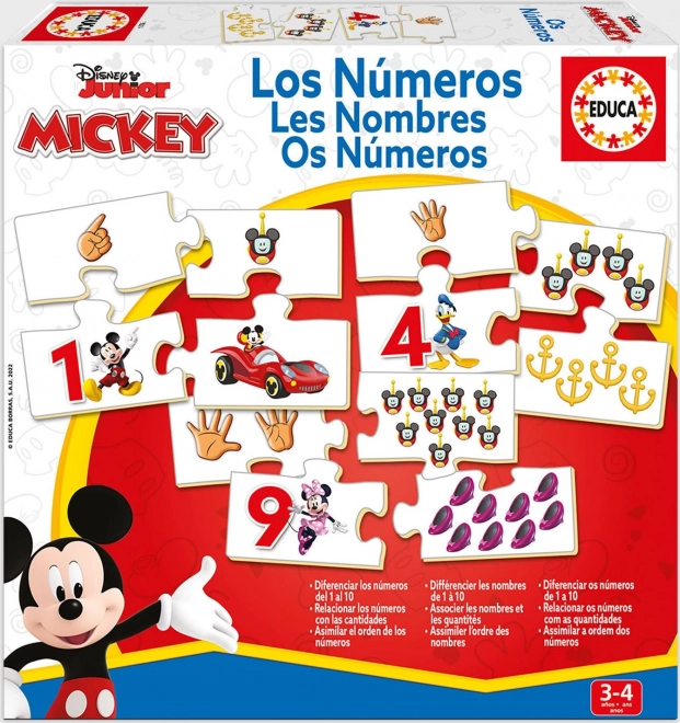 Educa pusle Mickey ja sõbrad – loendamine 10×4 tükki