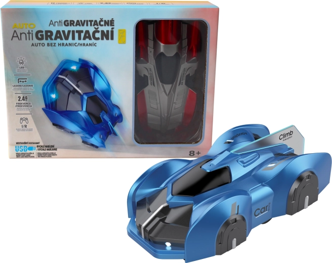 R/C anti-gravity wall and ceiling car with LED lights