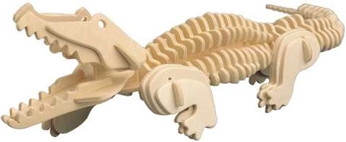 Woodcraft puidust 3D pusle krokodill, 94 osa