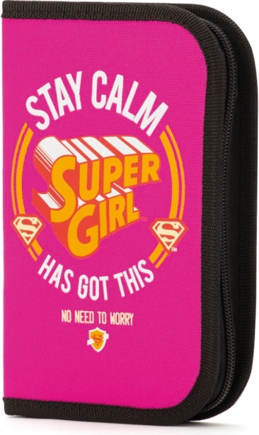 Koolipinal Super Girl stay calm – üheosaline, ilma sisuta