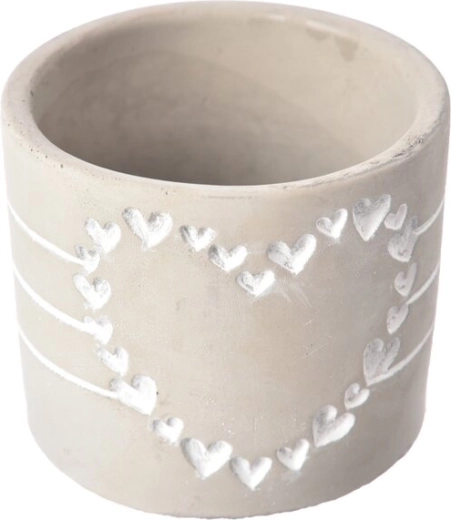 Gray Concrete Heart Planter