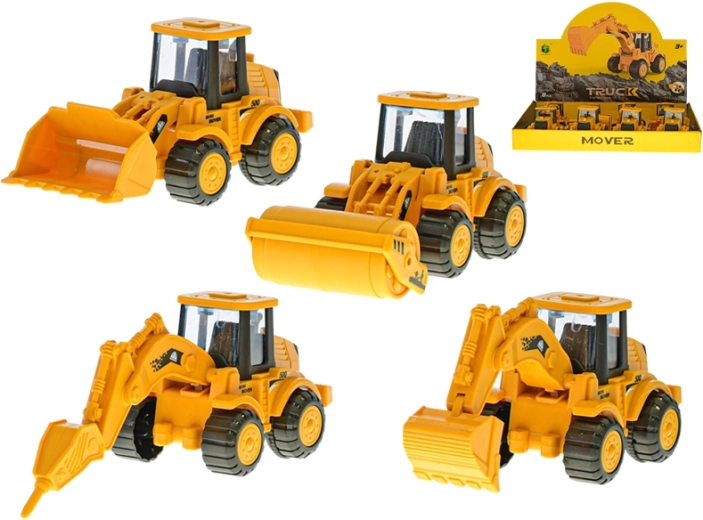Ehitusauto 13 cm hoorattaga, 4 tüüpi, 8 tk karbis