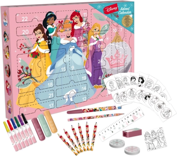 Disney printsesside advendikalender – loominguline kirjatarvete komplekt