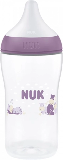 NUK Perfect Match baby bottle with temperature control hippo 260 ml