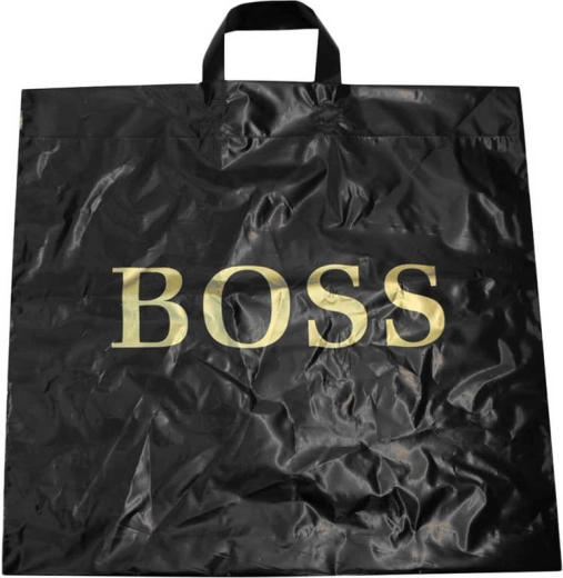 BOSS black plastic shopping bag 50 × 50 cm
