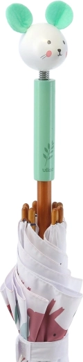 Vilac kids' umbrella with forest motifs and a mouse handle (Sarah Betz)