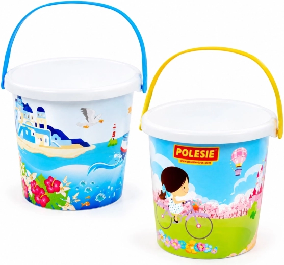 Polesie kids' large bucket with picture and lid - 1 piece