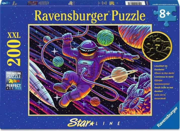 Ravensburger pimedas helendav pusle "Retk kosmosesse" XXL, 200 tükki
