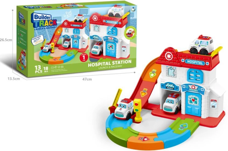 Kid Cars Hospital with Rescue Vehicles for Small Children