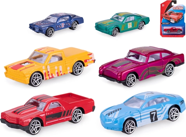Metal racing toy car 8 cm with freewheel