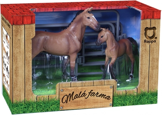 Hobukomplekt aiaga – pruun valge laikuga