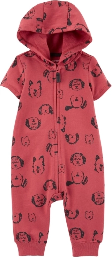 Carter's puuvillane lukuga jalgadeta romper lühikese varrukaga Red Dog poistele 6 m