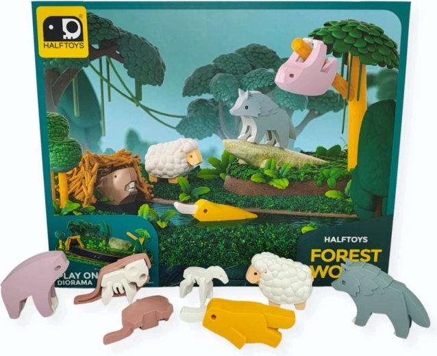 Magnetilised figuurid Half Toys metsamaailm