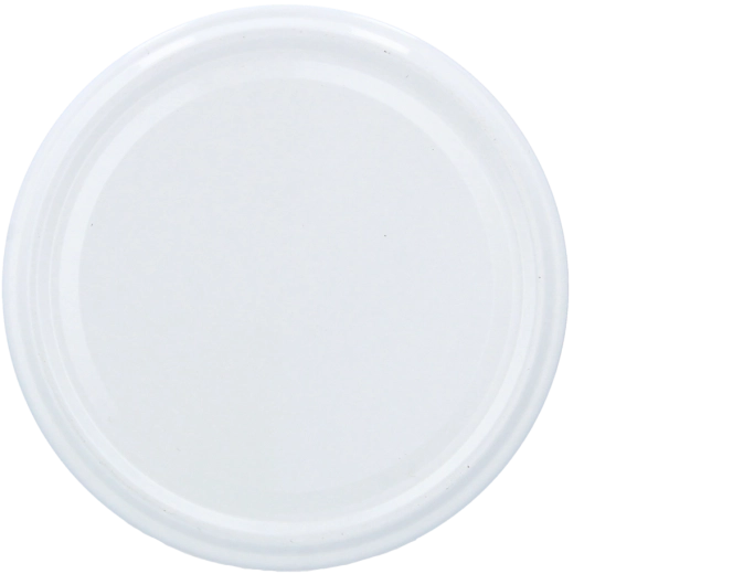 White Metal Twist-Off Lid 66 mm